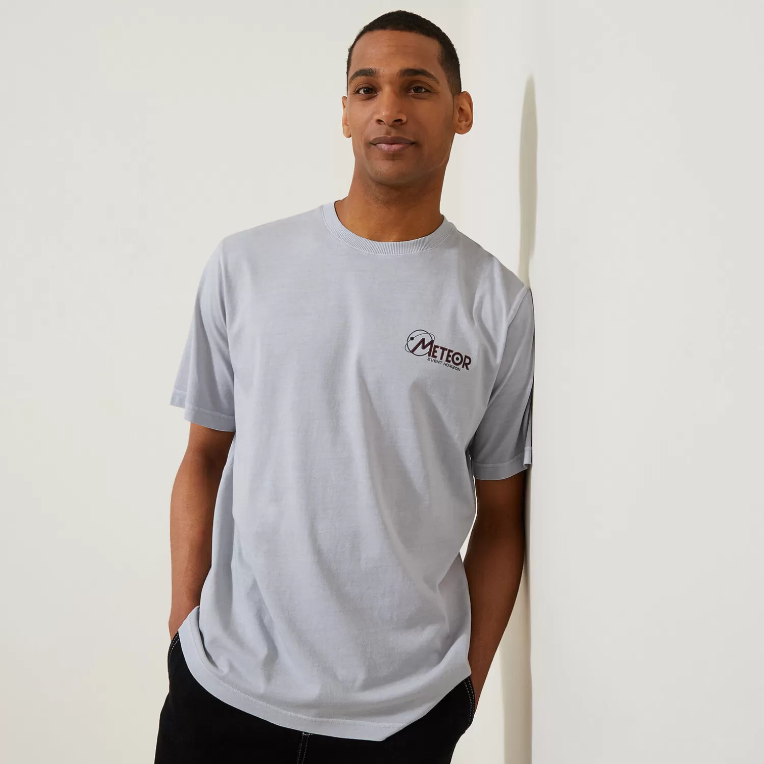 Jules Katoenen T-shirt met ronde hals en print op de bor> T-shirt