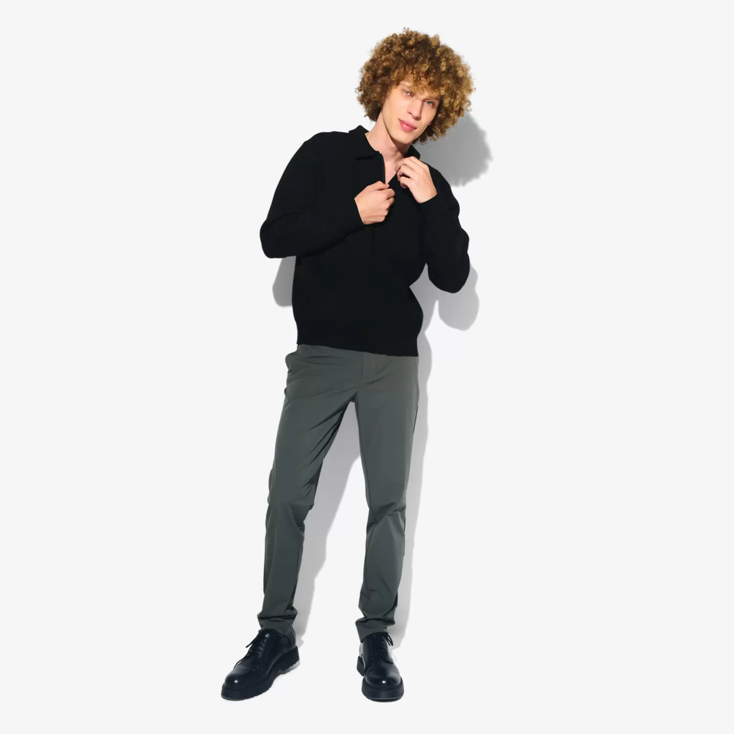 Jules Polo in tricot met ritskraag assortiment performan> Trui